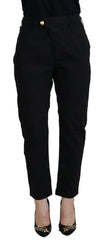 CYCLE Black Cotton Baggy High Waist Women Pants - W28 - Trousers