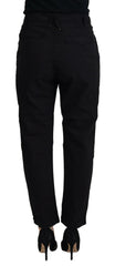 CYCLE Black Cotton Baggy High Waist Women Pants - W28 - Trousers