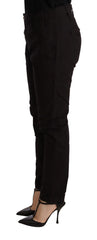 CYCLE Black Mid Waist BAGGY Fit Skinny Trouser - Trousers
