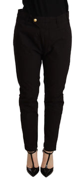 CYCLE Black Mid Waist BAGGY Fit Skinny Trouser - Trousers