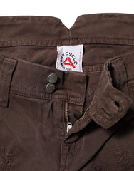 CYCLE Brown Cotton Low Waist Skinny Casual Jeans - Jeans