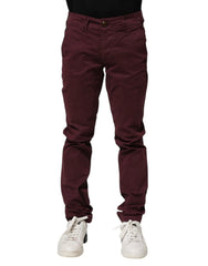 CYCLE Maroon Cotton Stretch Skinny Fit Men Denim Jeans - W30 - Jeans
