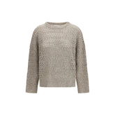 Brunello Cucinelli Beige Silk Sweatshirt