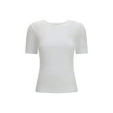 Ganni White Cotton T-Shirt
