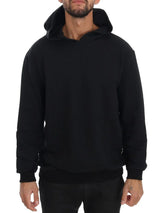 Daniele Alessandrini Black Gym Casual Hooded Cotton Sweater - Hoodies