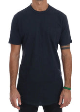Daniele Alessandrini Blue Cotton Crewneck T-Shirt - S - T-Shirts