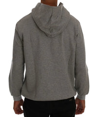 Daniele Alessandrini Gray Pullover Hodded Cotton Sweater - Hoodies