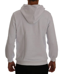 Daniele Alessandrini White Pullover Hodded Cotton Sweater - Hoodies
