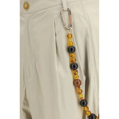 Darkpark Beige Cotton Casual Pants