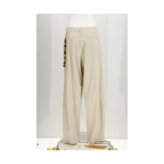 Darkpark Beige Cotton Casual Pants