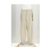 Darkpark Beige Cotton Casual Pants - IT42 | L