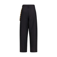 Darkpark Black Cotton Casual Pants - IT44 | L