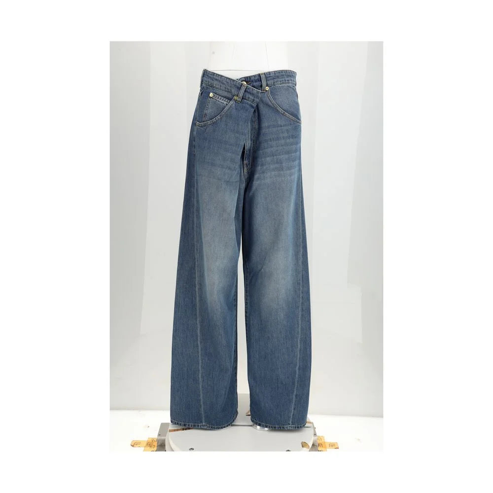 Darkpark Blue Cotton Relaxed Fit Jeans