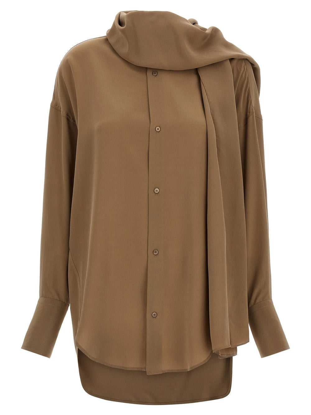 Darkpark Brown Silk Blouse