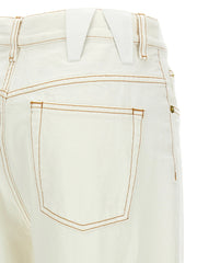Darkpark White Cotton Straight-Leg Jeans