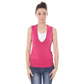 Datch Pink Cotton Waistcoat - Tank Tops