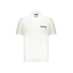 Balmain White Cotton Polo Shirt