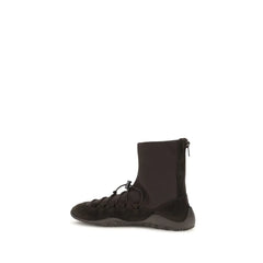 Dear Frances Black Calf Leather Bos Taurus Lace-Up Boots