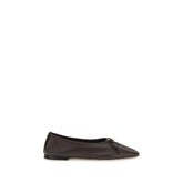 Dear Frances Bos Taurus ballet flats in rich brown calf leather, featuring a classic rounded toe and minimalist profile.