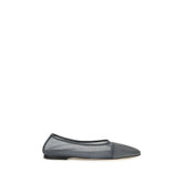 Dear Frances Bos Taurus ballet flats in gray calf leather, featuring a classic round toe and minimalist silhouette.