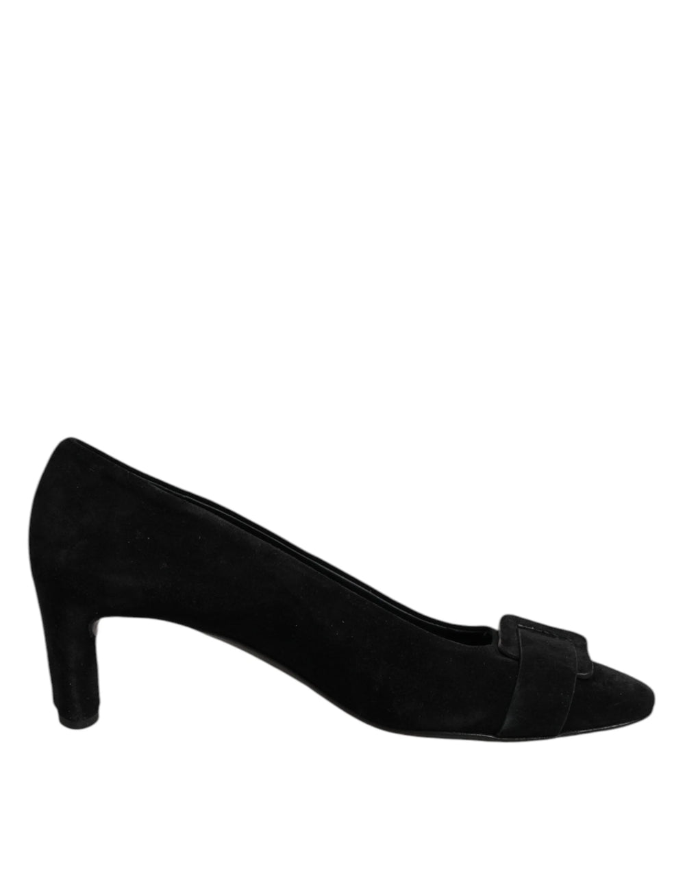 DEL CARLO Black Suede Leather Slip On High Heels Pump Shoes - EU40/US9.5 - Heels