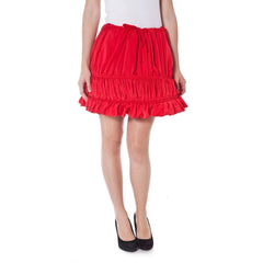 Denny Rose Red Polyester Skirt - One Size - Skirts