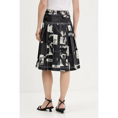 Desigual Black Cotton Skirt
