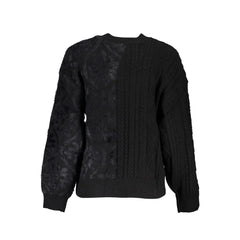 Desigual Black Cotton Sweater - Sweaters