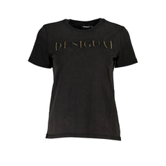Desigual Black Cotton T-Shirt - S