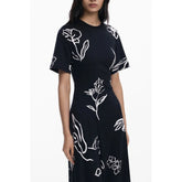 Desigual Black Cotton Women Dress - Dresses