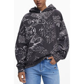Desigual Black Cotton Women Hoodie - M - Hoodies