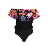 Desigual Black Elastane Bodysuit - 10 | XL - Bodysuits