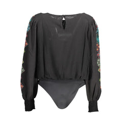 Desigual Black Elastane Bodysuit - 10 | XL - Bodysuits