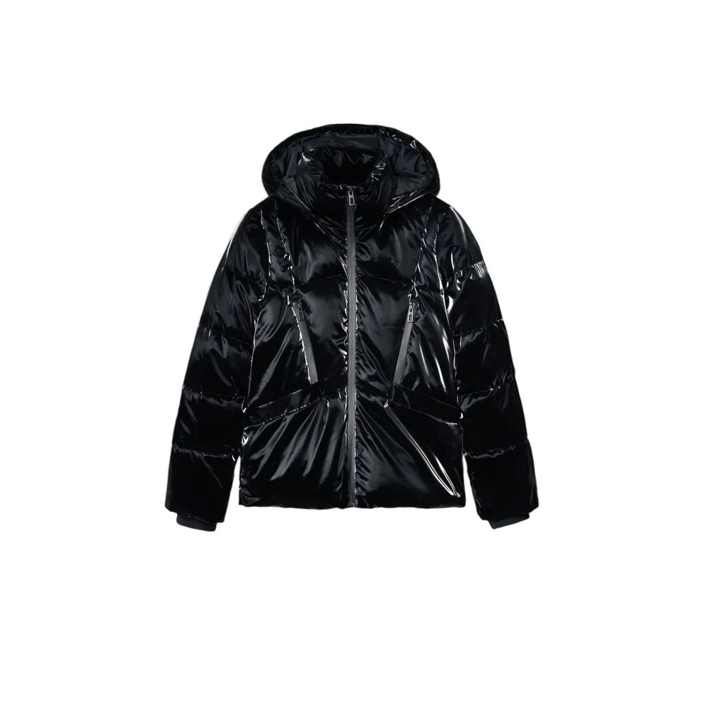 Desigual Black Polyester Coat - IT44|L