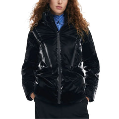 Desigual Black Polyester Coat - IT44|L