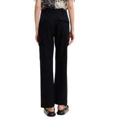 Desigual Black Polyester Cropped Pant - XL - Trousers