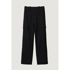 Desigual Black Polyester Cropped Pant - XL - Trousers