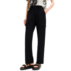 Desigual Black Polyester Cropped Pant - XL - Trousers