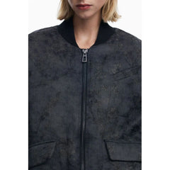 Desigual Black Polyester Women Jacket - Bomber Jackets