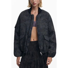 Desigual Black Polyester Women Jacket - Bomber Jackets