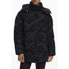 Desigual Black Polyester Women Jacket - Windbreakers