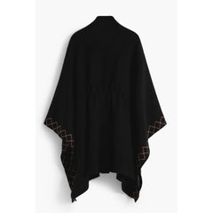 Desigual Black Polyester Women Poncho - One Size