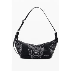 Desigual Black Polyethylene Women Handbag - Half-Moon Bags