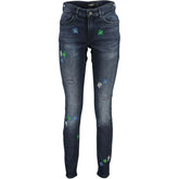 Desigual Blue Cotton Women Jeans - IT36|XXS - Jeans