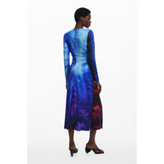 Desigual Blue Viscose Women Dress - Dresses