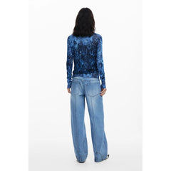 Desigual Blue Viscose Women Sweater - XS - Cardigans