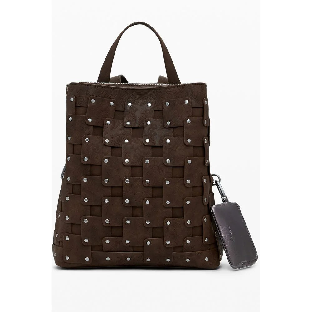 Desigual Brown Polyethylene Women Backpack - Backpacks