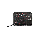 Desigual Elegant Black Zip Wallet with Contrasting Accents - Wallets