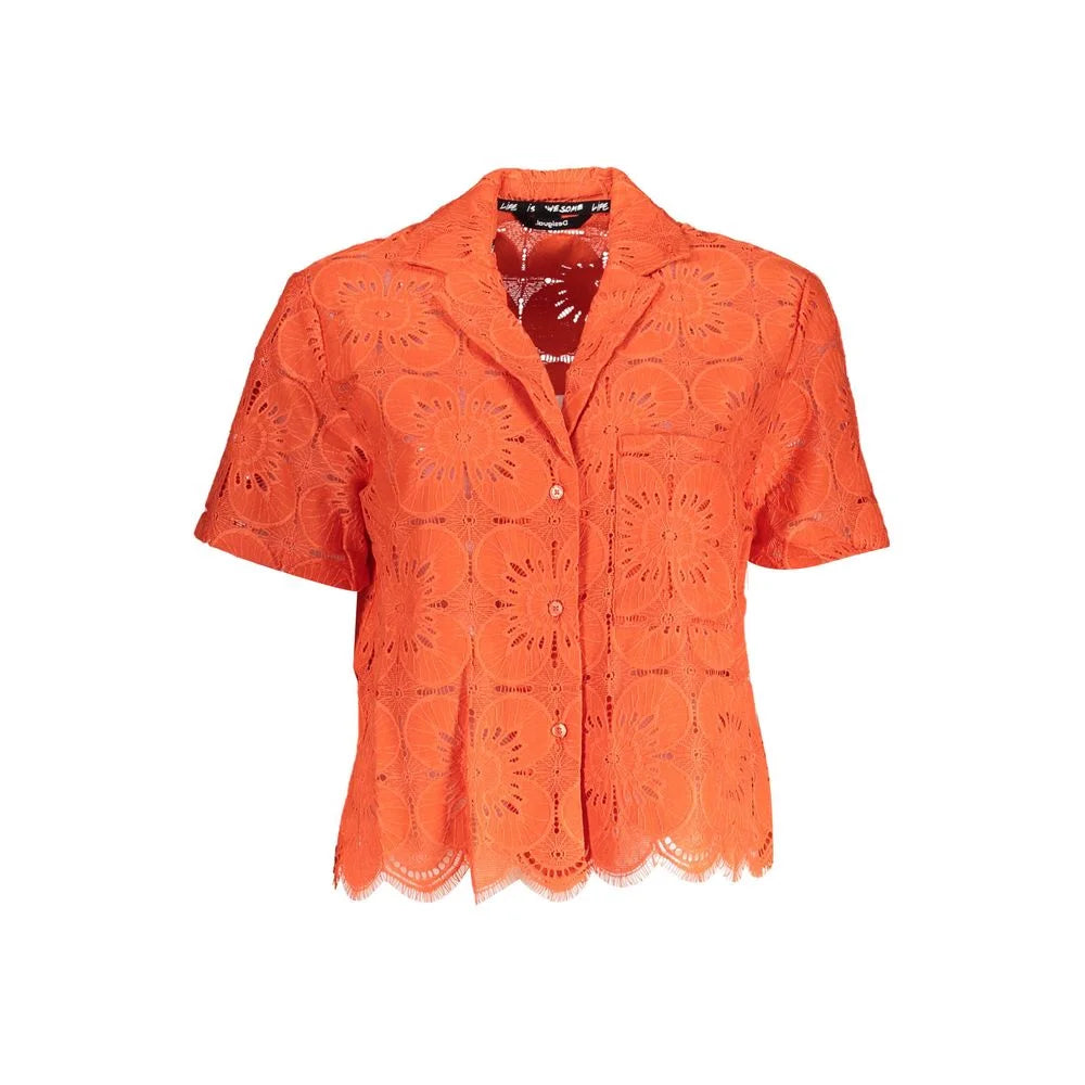 Desigual Orange Cotton Shirt - Shirts