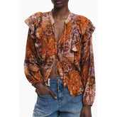 Desigual Orange Viscose Women Shirt - Shirts